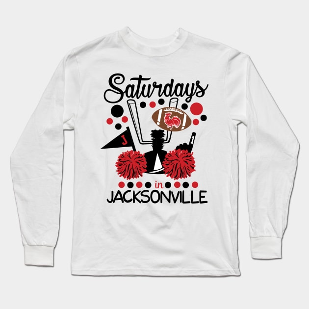 Saturdays in Jacksonville - JSU Gameday Long Sleeve T-Shirt by deepsouthsweettees